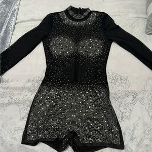 Large Rhinestone Black Jumper